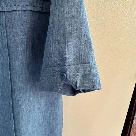 Cafe Luna Men's Blue Button-Down Shirt, mens shirt, collared‎ shirt, button down - Picture 4 of 7